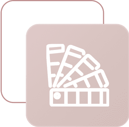 Color swatch icon on a beige background.